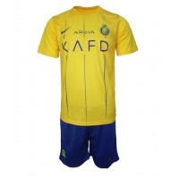 Dětský fotbalový dres Al-Nassr 2023-24 Domácí Krátký Rukáv (+ trenýrky)